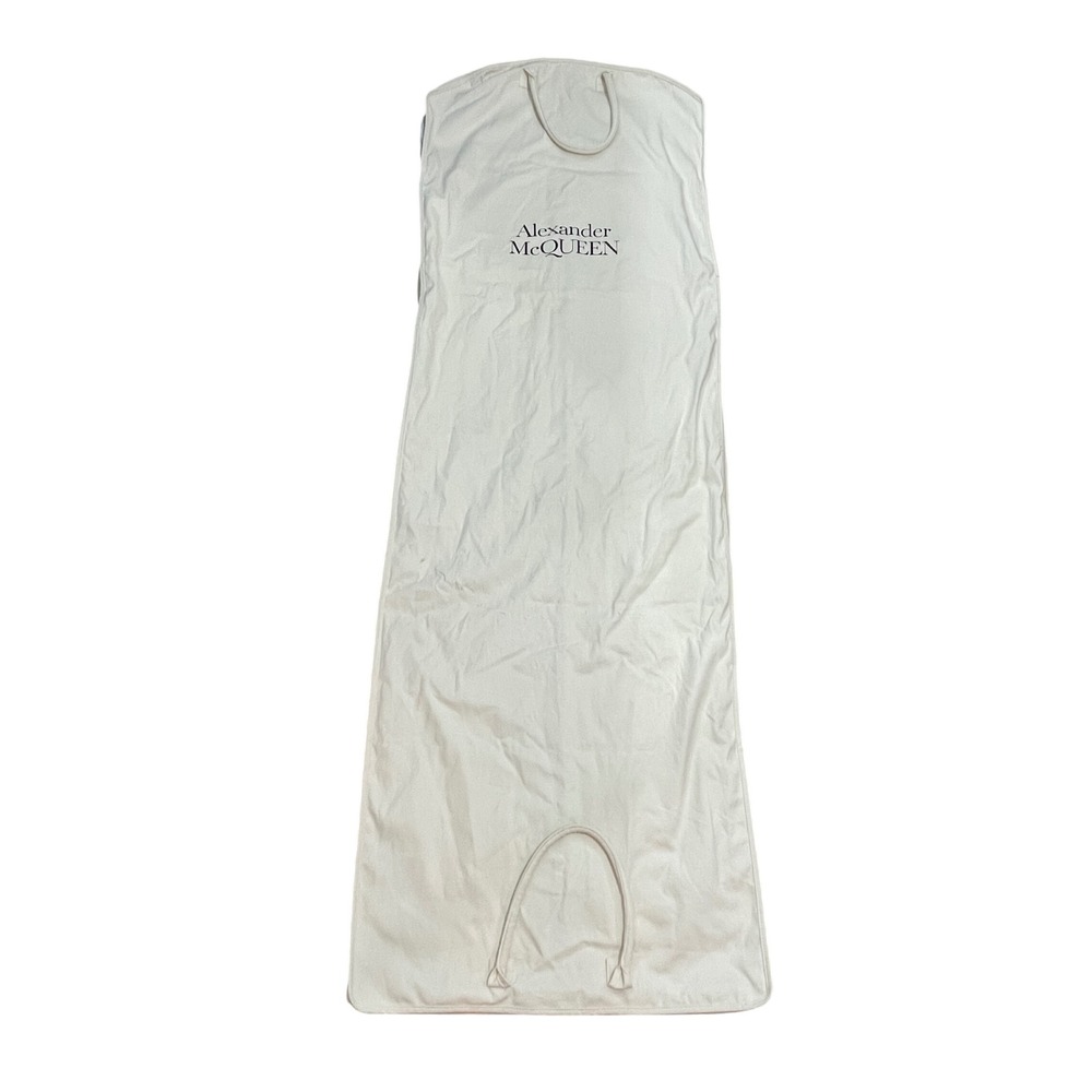 Alexander McQueen Cream Canvas Garment Bag Travel Full Length Formal Wear Suit